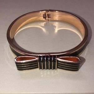 Gold and Black bow bracelet